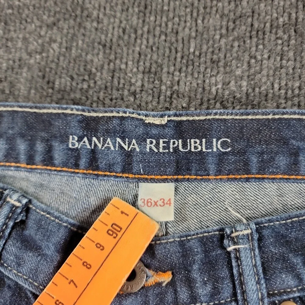 Banana Republic Men's Straight Jeans Blue Size 36x34